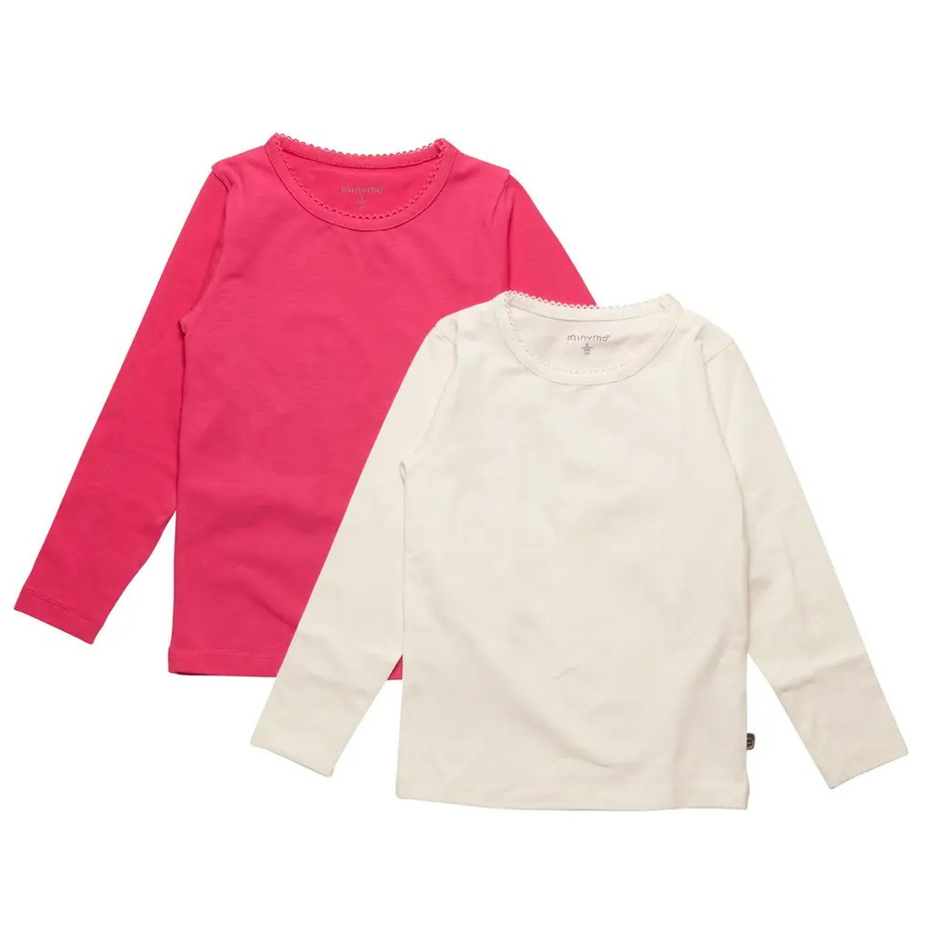 2 Pak Basic Bluser - Dark Pink 577 -   104