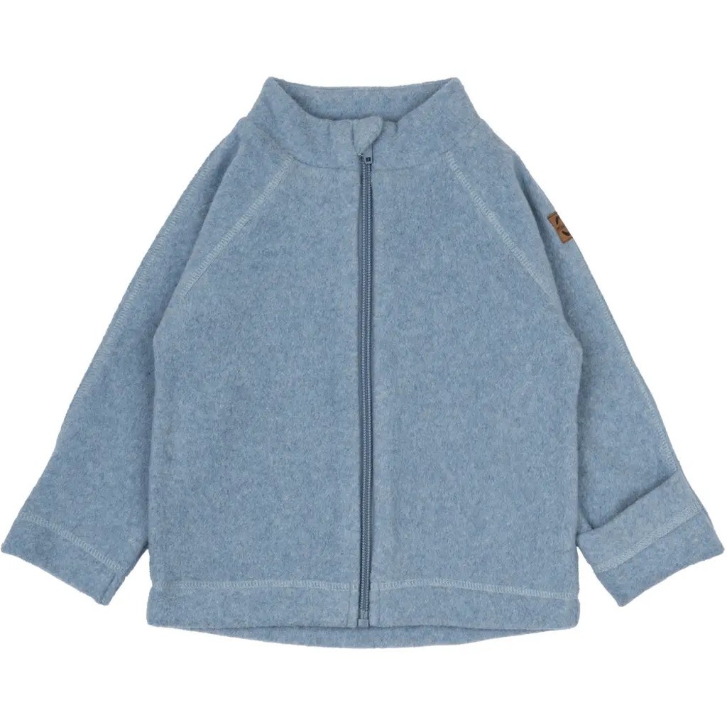 Bomuld Fleece Baby Jakke - FADEDDENIM - 4 ÅR