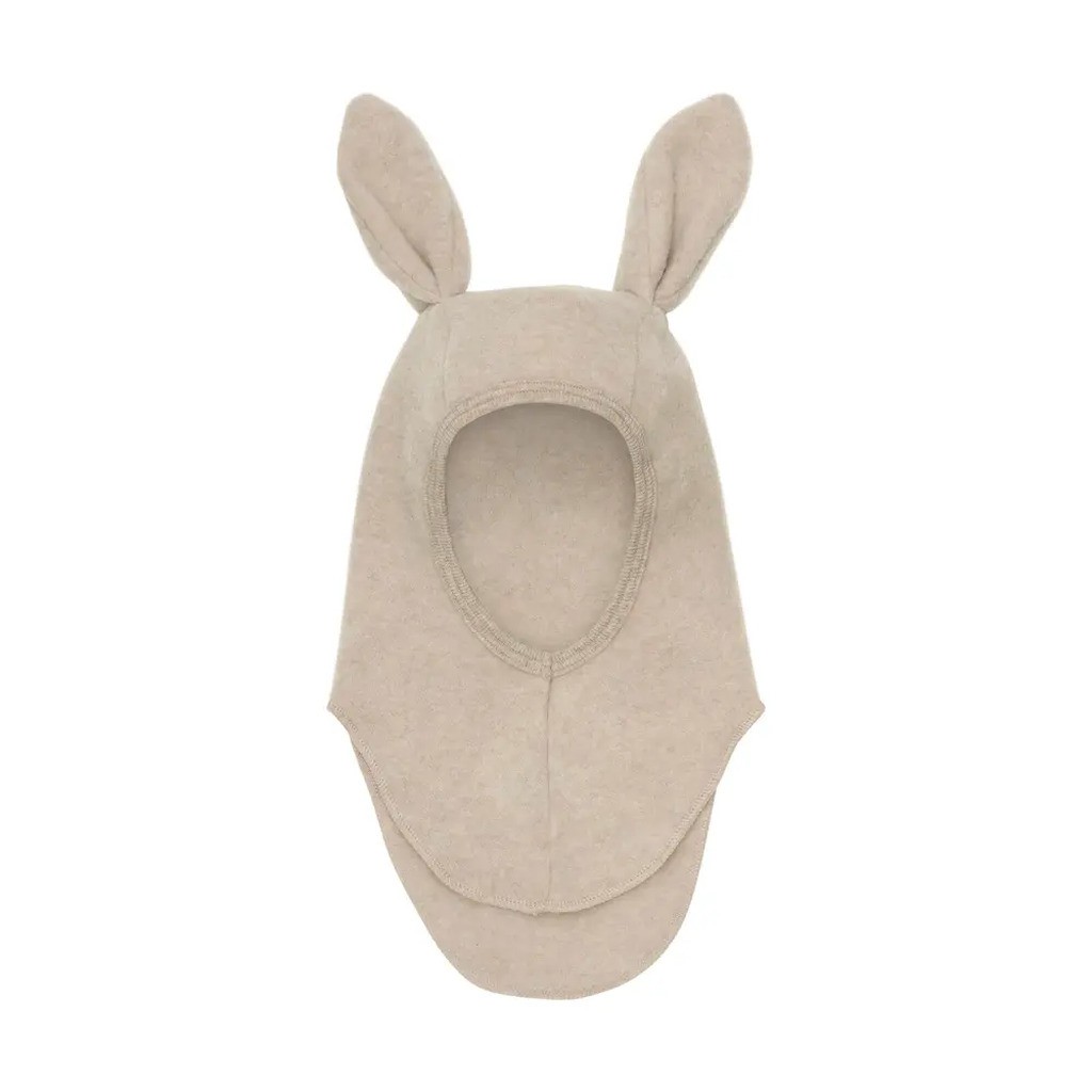 Elefanthue m. Ører Uld Fleece - Camel Melange - 2-4 ÅR