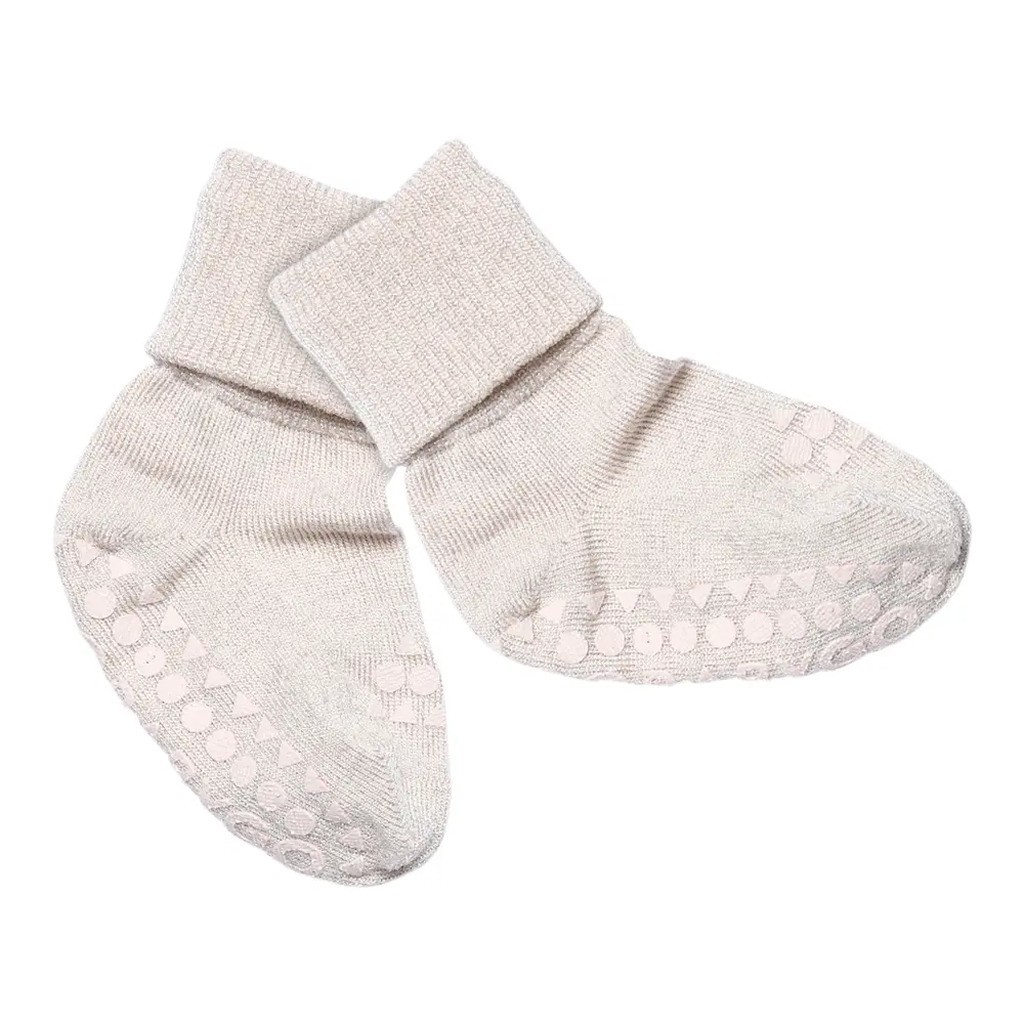 Skridsikre Strømper - Bamboo - Ivory glitter - 2326