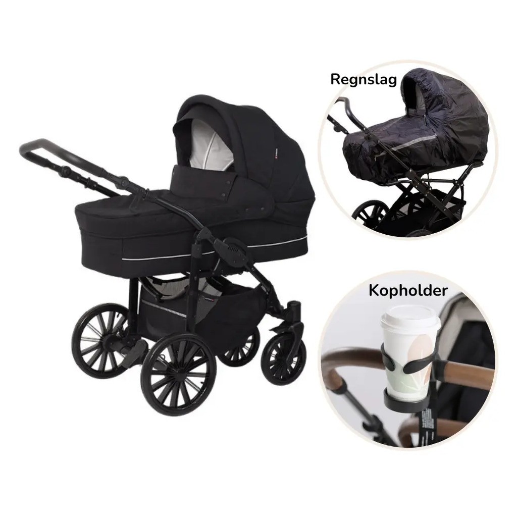 Nordic Lux inkl. regnslag og kopholder - Dusty black
