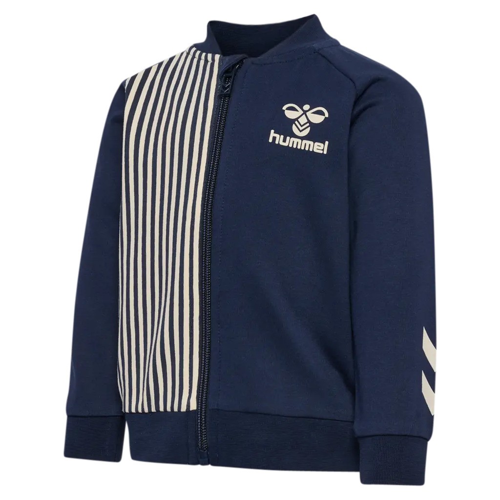 Stripy zip jakke - black iris - 56