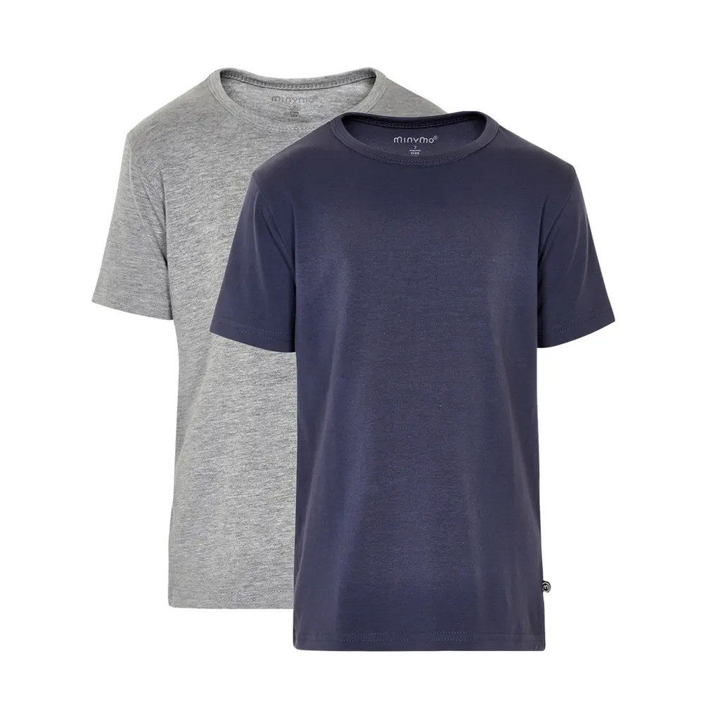 2 Pak Basic T-Shirts - Navy 778 -    86