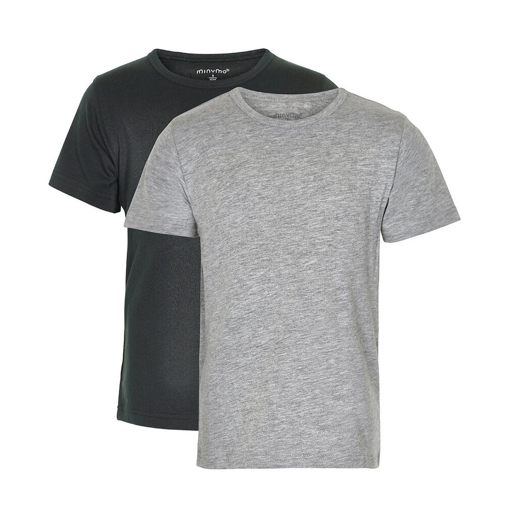 2 Pak Basic T-Shirts - 193 Anthracite Black - 146