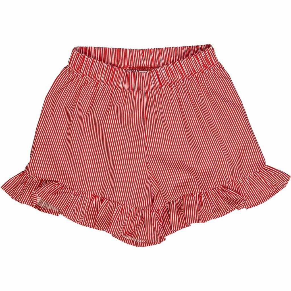 Poplin flæse shorts - Balsam creamApple red - 128