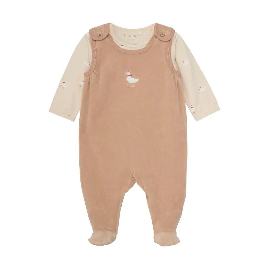 Sæt m. Body  Velour Romper - 3323 - 44