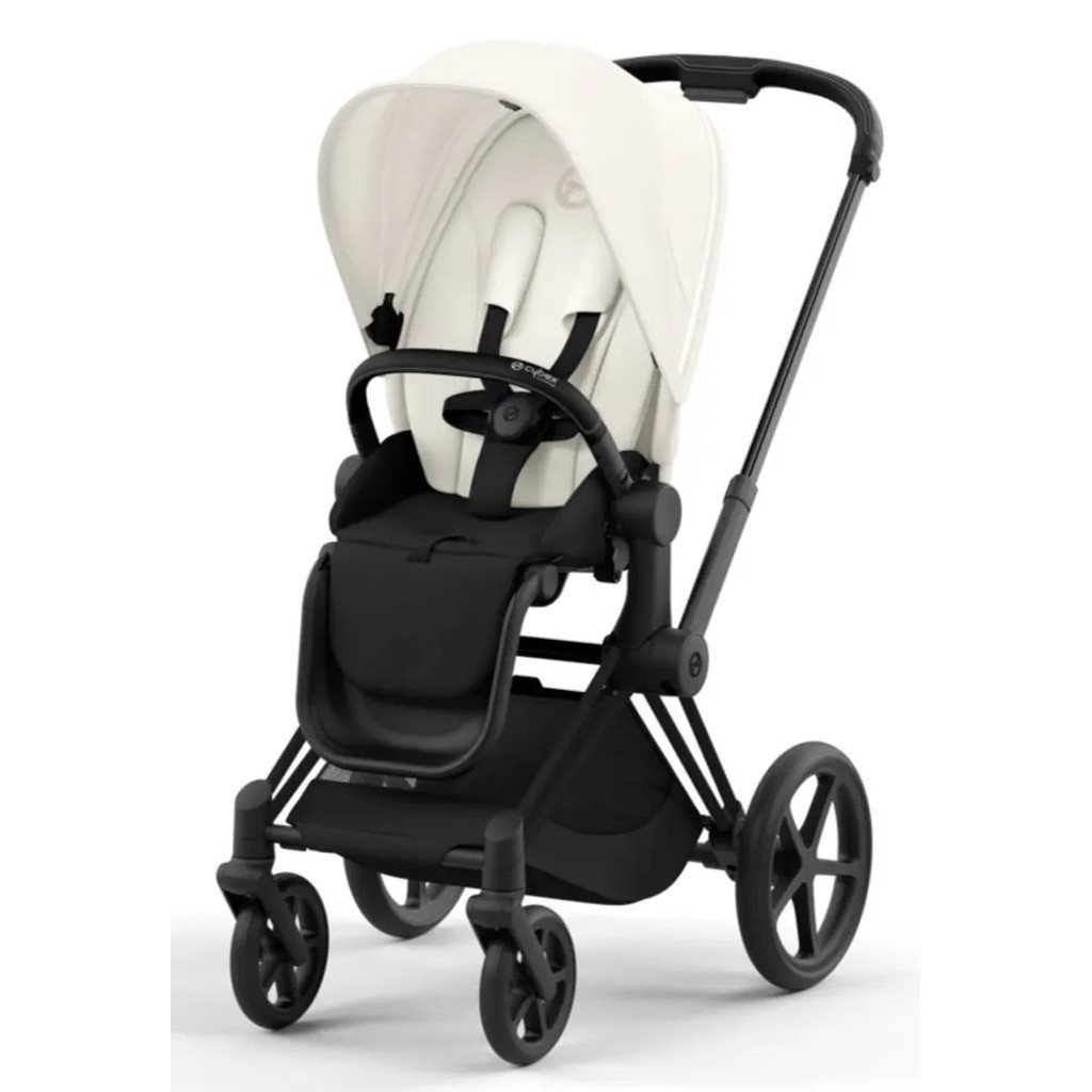 Priam klapvogn  - off whitematt black