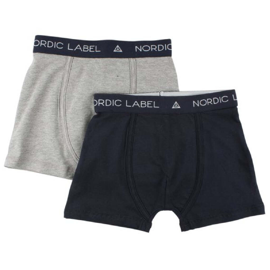 Nordic Label - Nordic Boxershorts 2-pak - Grey Melange - 8692
