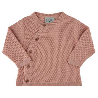Fixoni - Baby Girl Knit Cardigan - Rose - 92