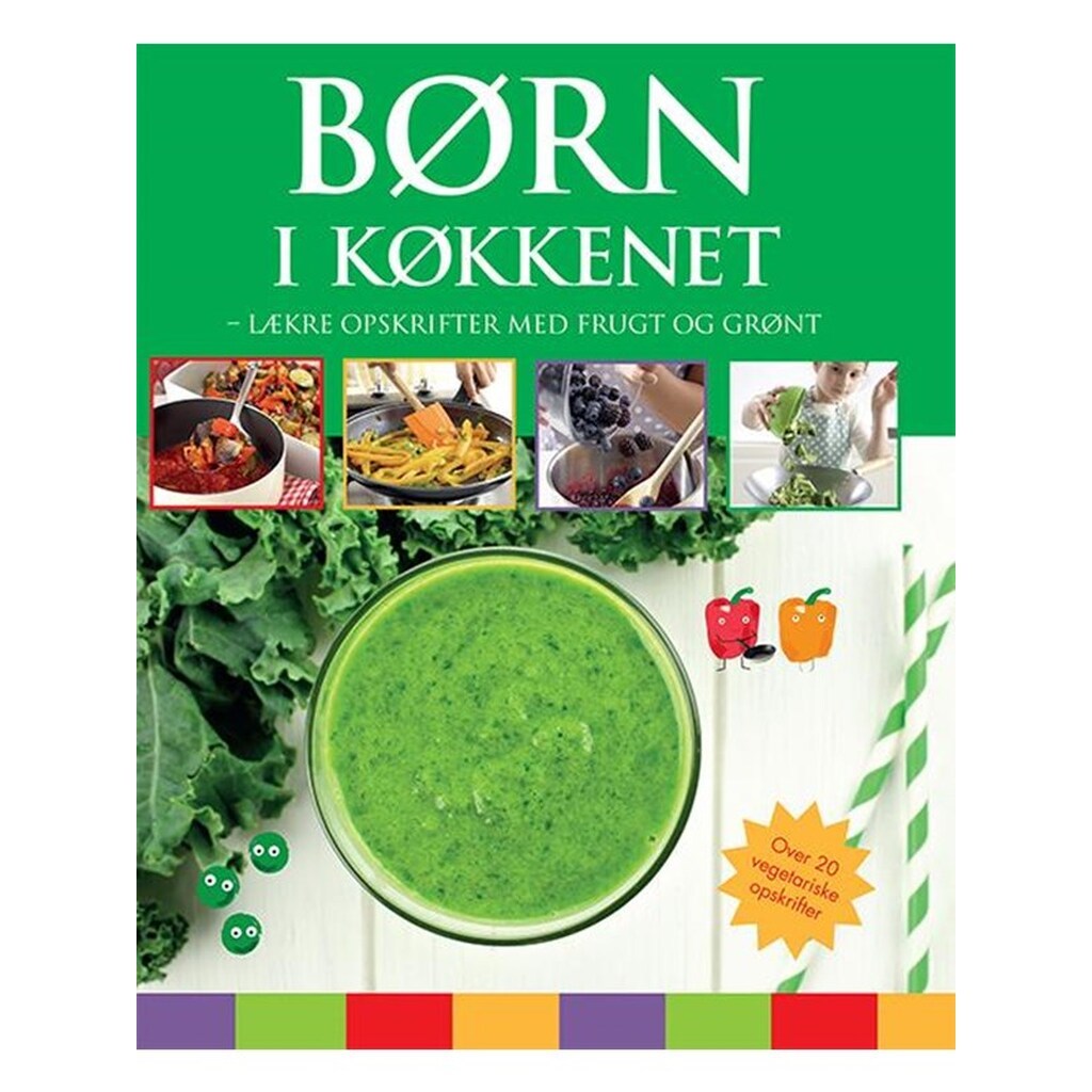 Børn i køkkenet - grøn - Børnebog - hardcover