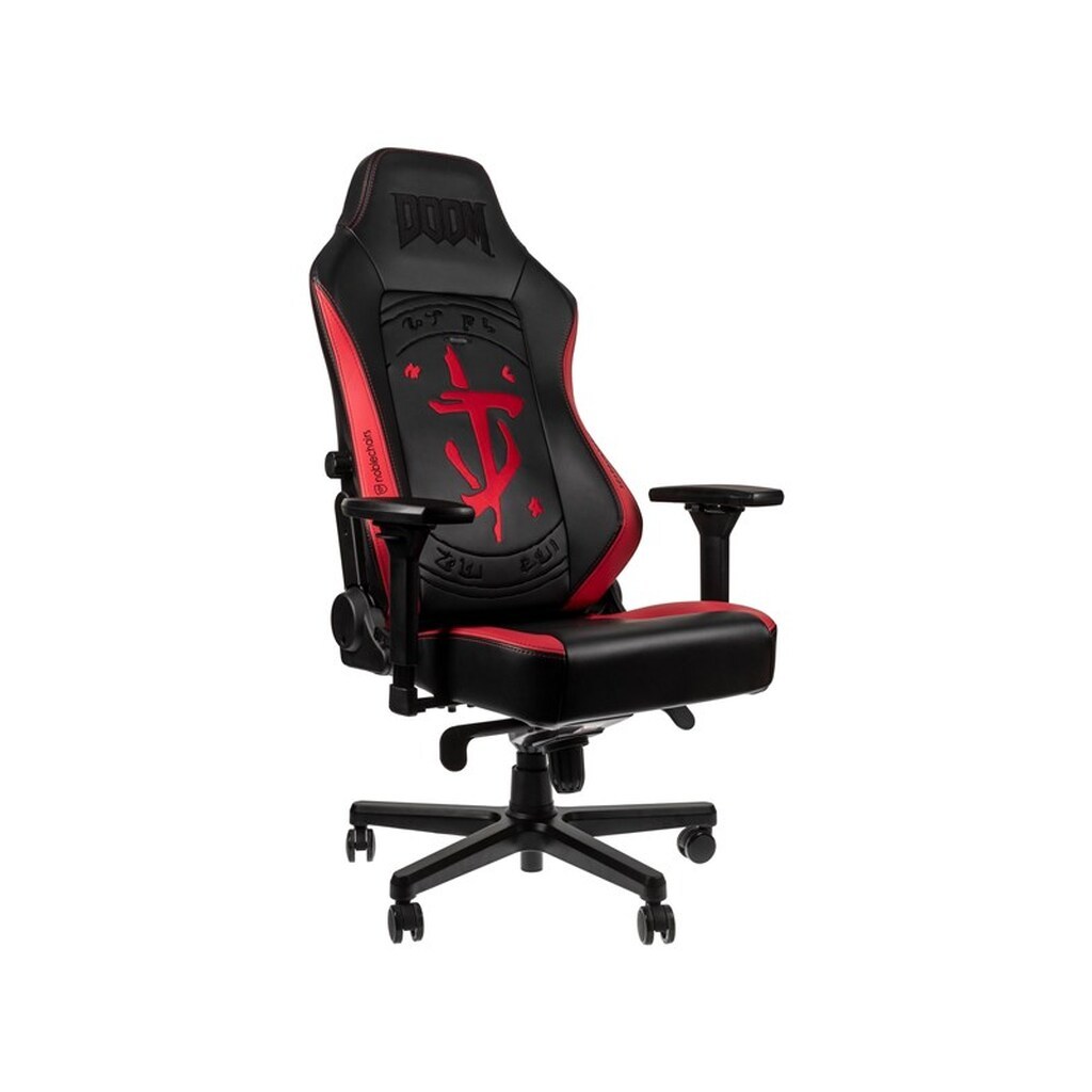 noblechairs HERO Gaming Chair - DOOM edition Gamer Stol - Sort - PU Læder - Op til 150 kg