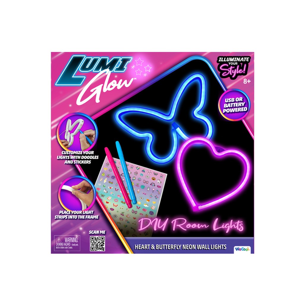 iLY  DIY Heart amp; butterfly neon wall light