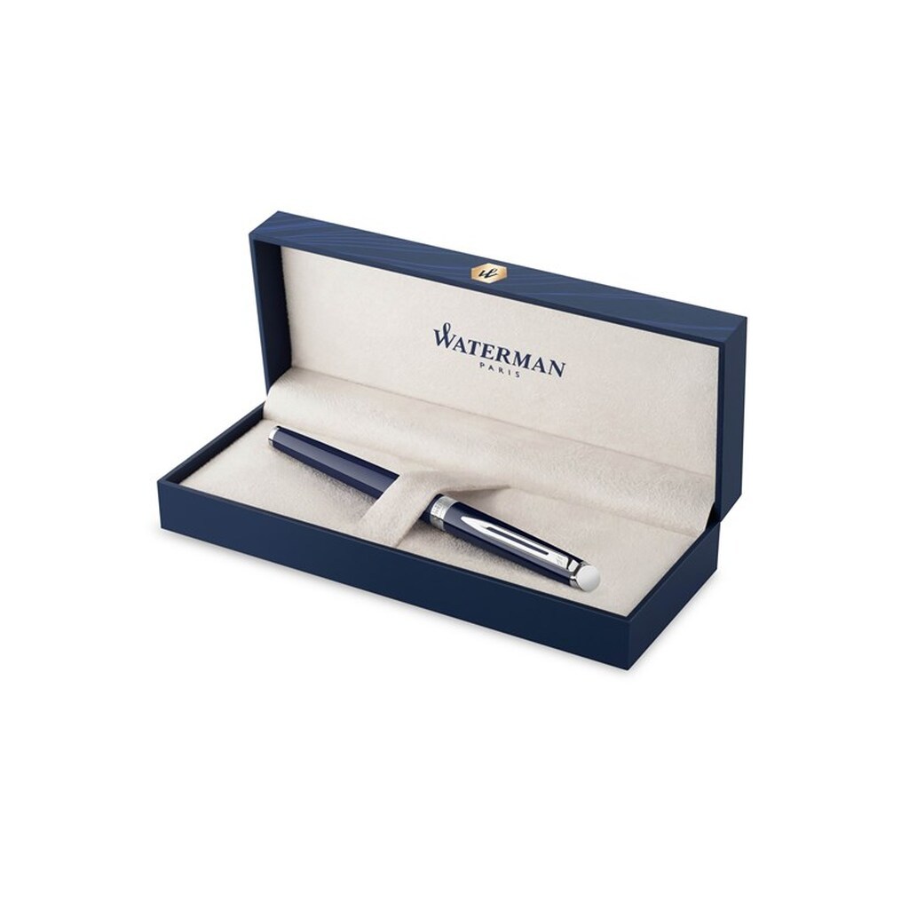 Waterman Hemisphere Fountain Pen Blue Lacquer with Palladium trim  Stainless Steel Medium Nib Blue Ink Gift Box