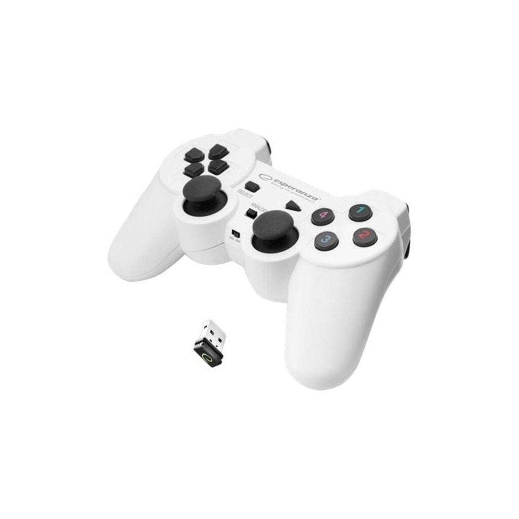 Esperanza Wireless GamePad PS3PC USB Gladiator White - Wireless Controller - PC