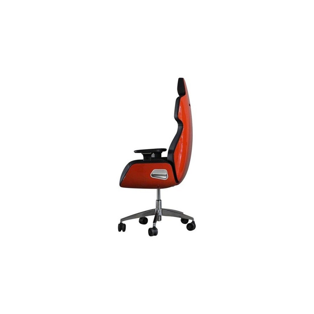 Thermaltake ARGENT E700 - chair - aluminium alloy perforated leather high-density molded foam - black flaming orange Kontor Stol - Aluminium - Op til 150 kg