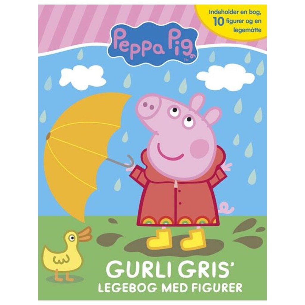 Peppa Pig - Gurli Grisapos; legebog - med 10 figurer og legemåtte - Børnebog - Board books
