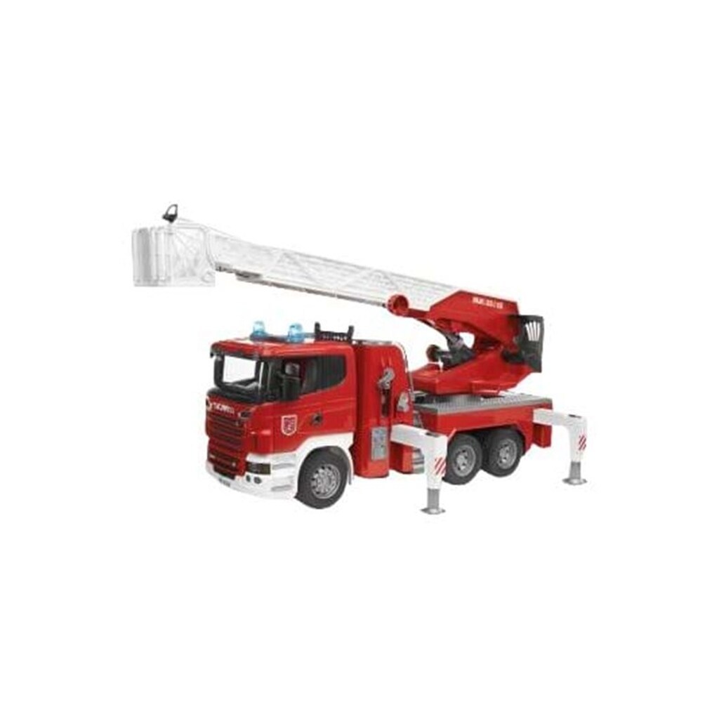 Bruder Scania R-Series Fire engine, slewing ladder, waterpump + L&amp;S Module