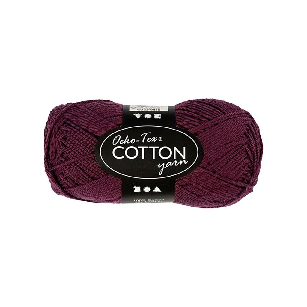 Creativ Company Cotton yarn Plum 50gr 170m