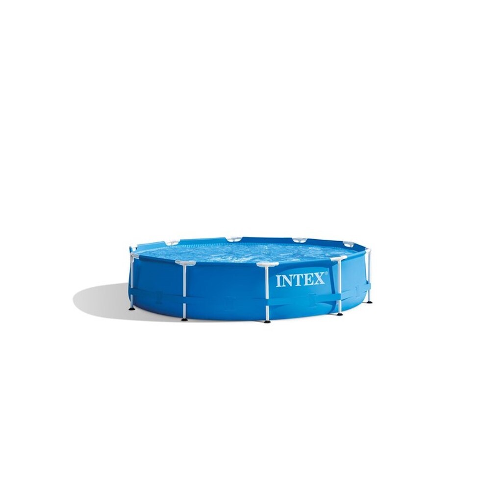 Intex Metal Frame Pool Sæt, 4.485L, 305X76 cm, inkl. filterpumpe