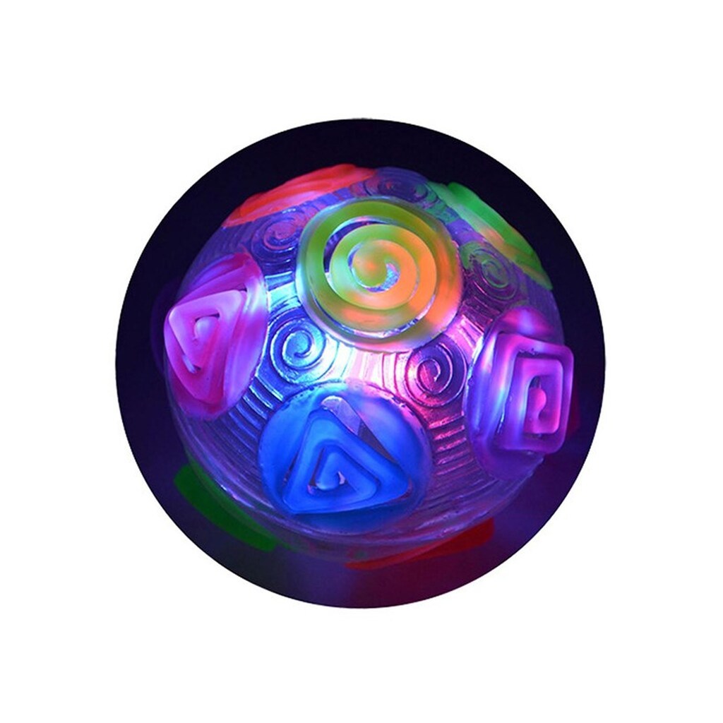 Johntoy Crazy Flashing Rainbow Bounce Ball with Light