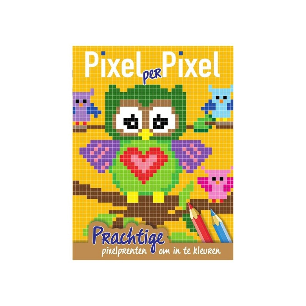 Mondikaarten Pixel Coloring Book Owls