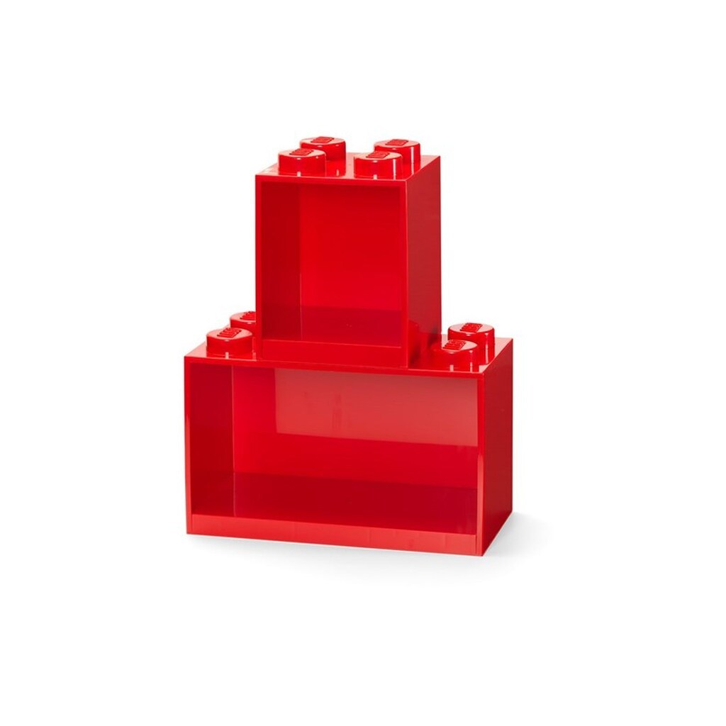 LEGO BRICK SHELF SET - RED