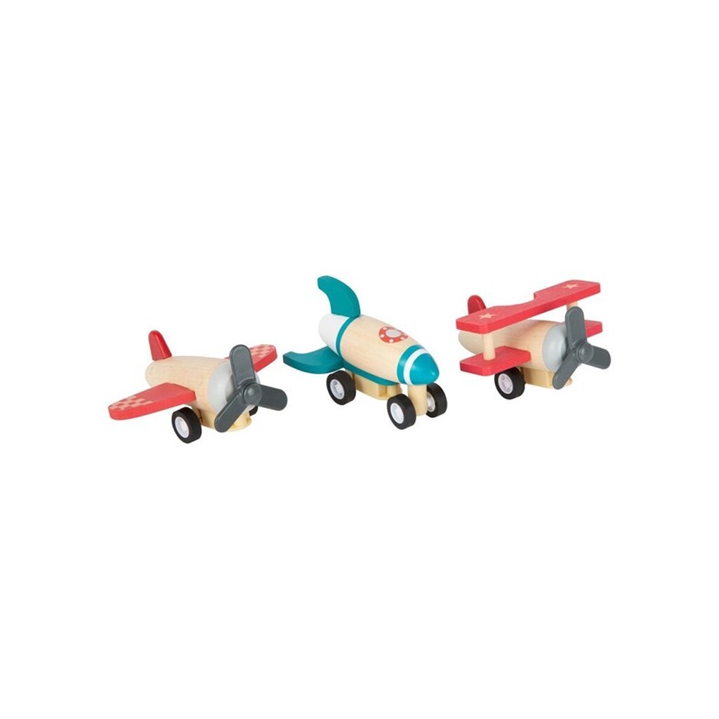 Small Foot - Wooden Pull-back Planes Set of 3