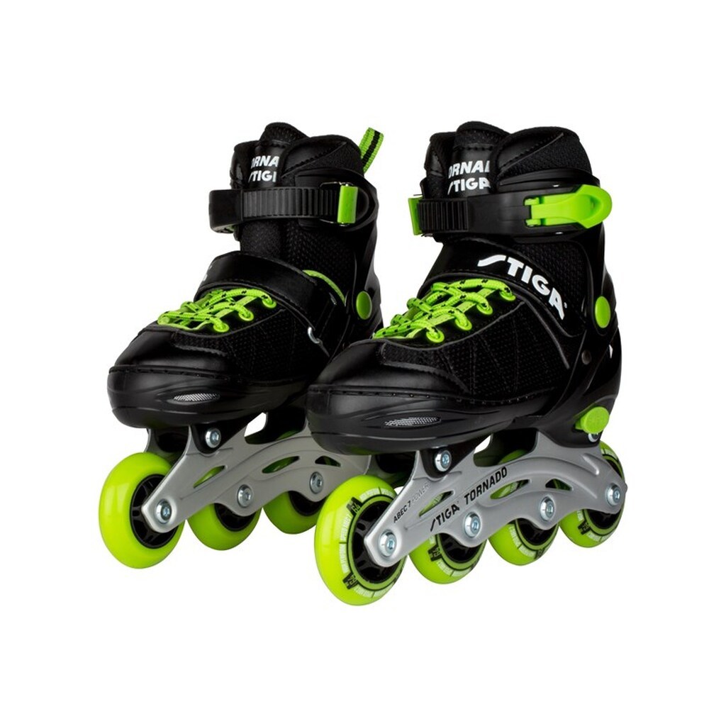 Stiga Tornado Inlines (BlackLime Green) - Size 34-37 Adjustable