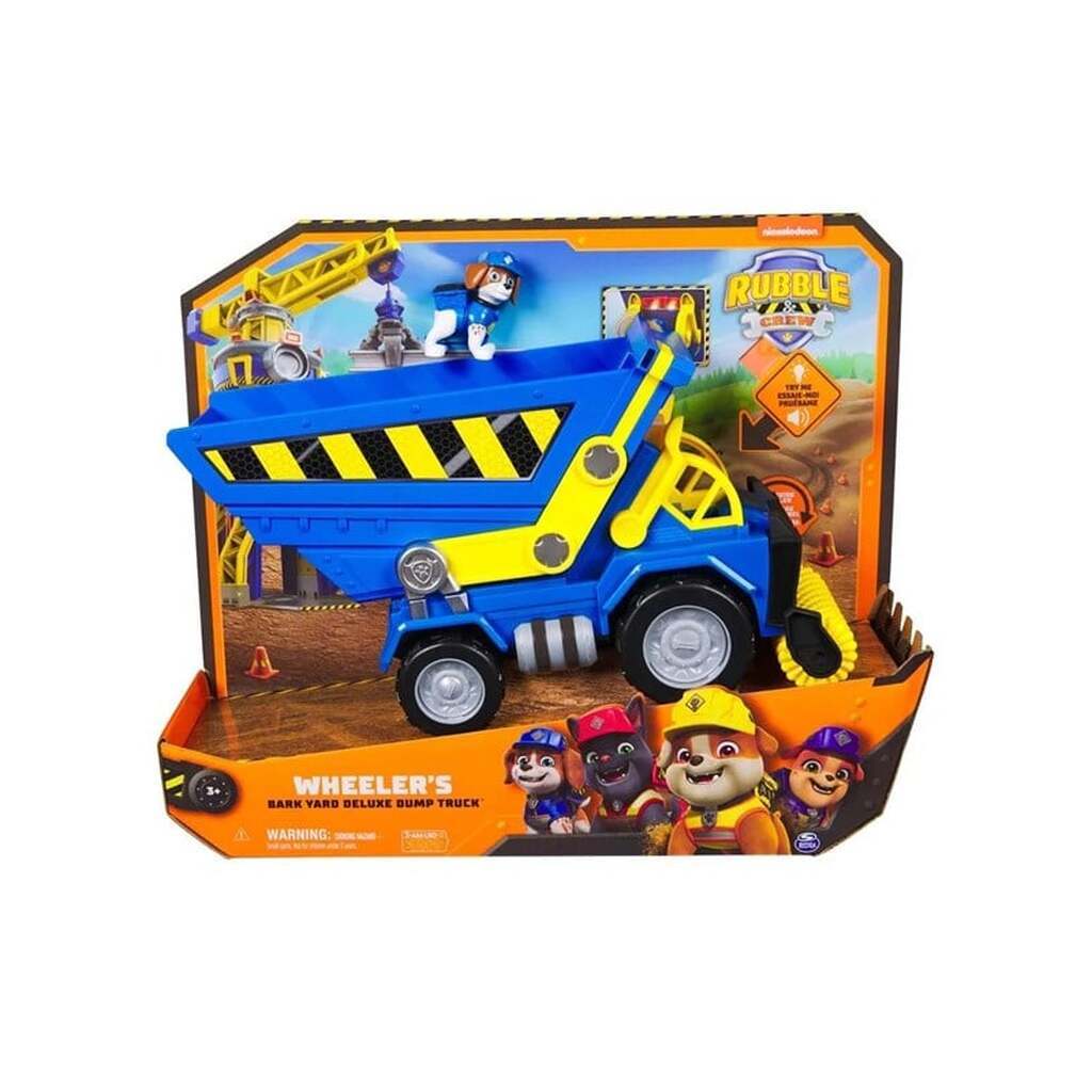 Paw Patrol Rubble amp; Crew Deluxe Lastbil med Tiplad