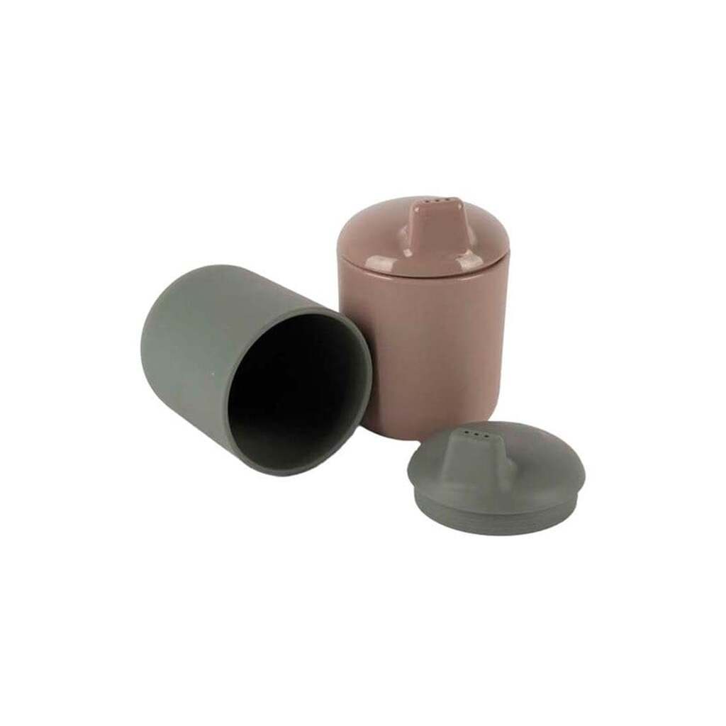 Dantoy - Anti-spill Drinking Cups MochaOlive Green 2pcs.