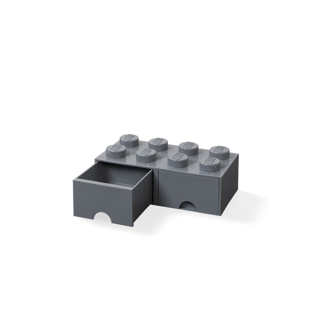 LEGO opbevaringskasse 8 med skuffer, dark grey