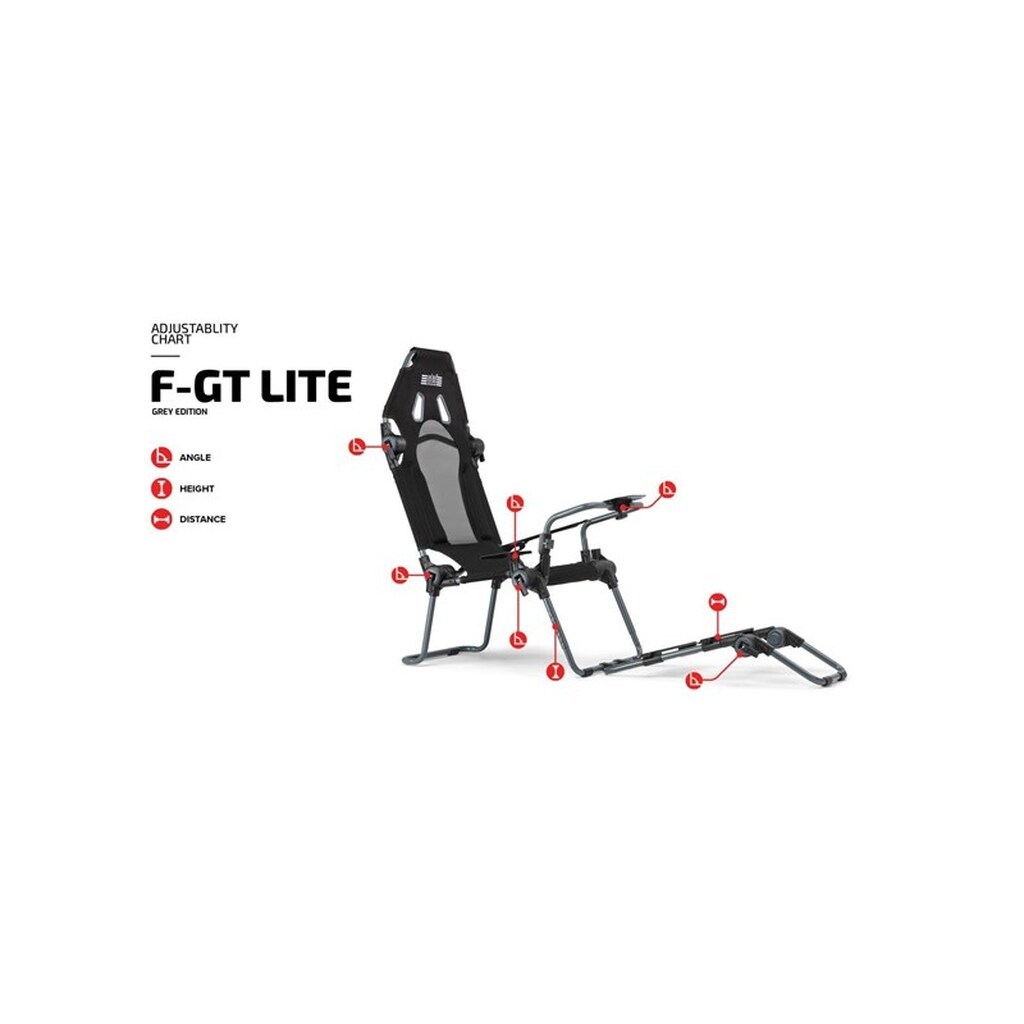 Next Level Racing F-GT Lite Formula and GT Foldable Simulator Cockpit- Grey - Miscellaneous