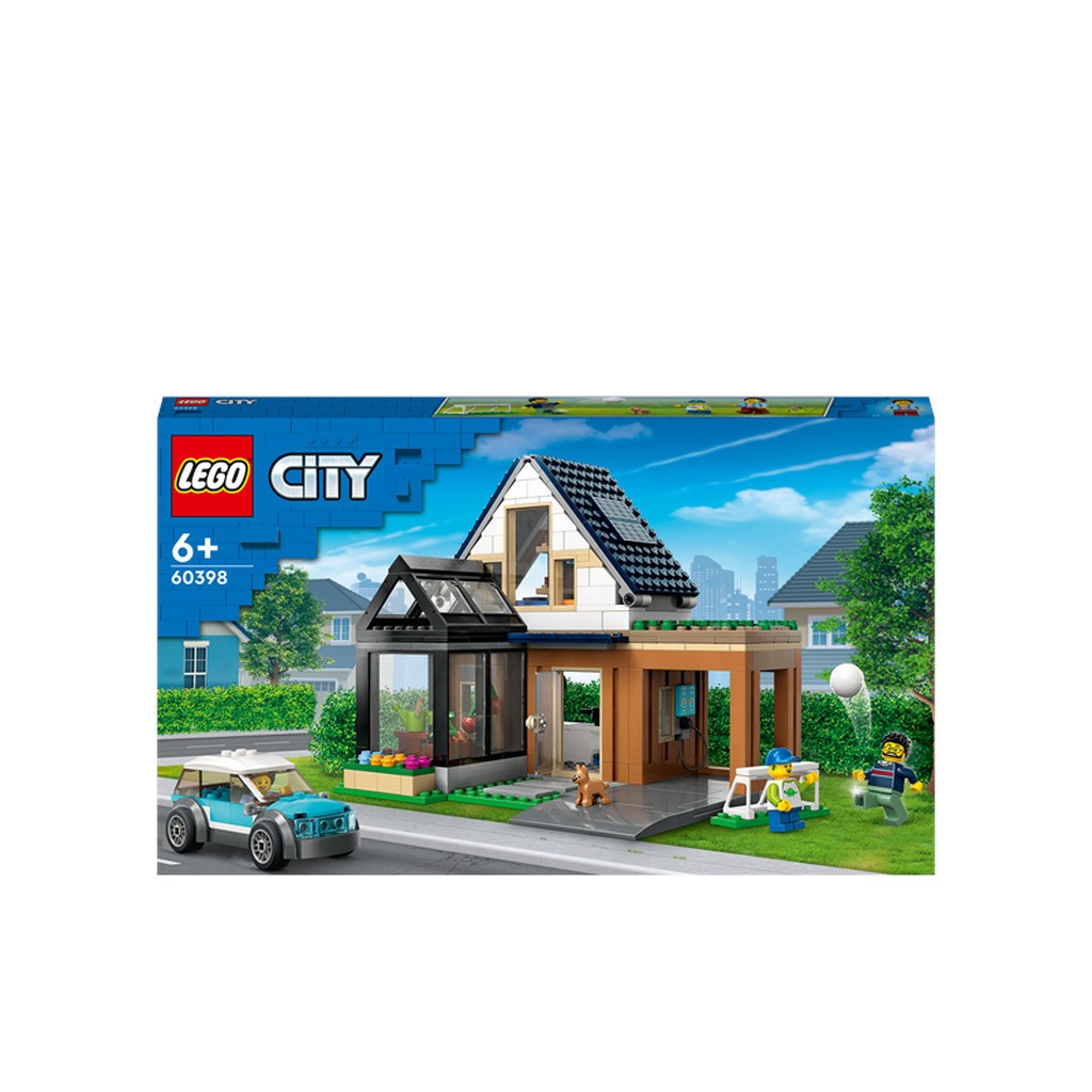 LEGO City 60398 Familiehus og elbil