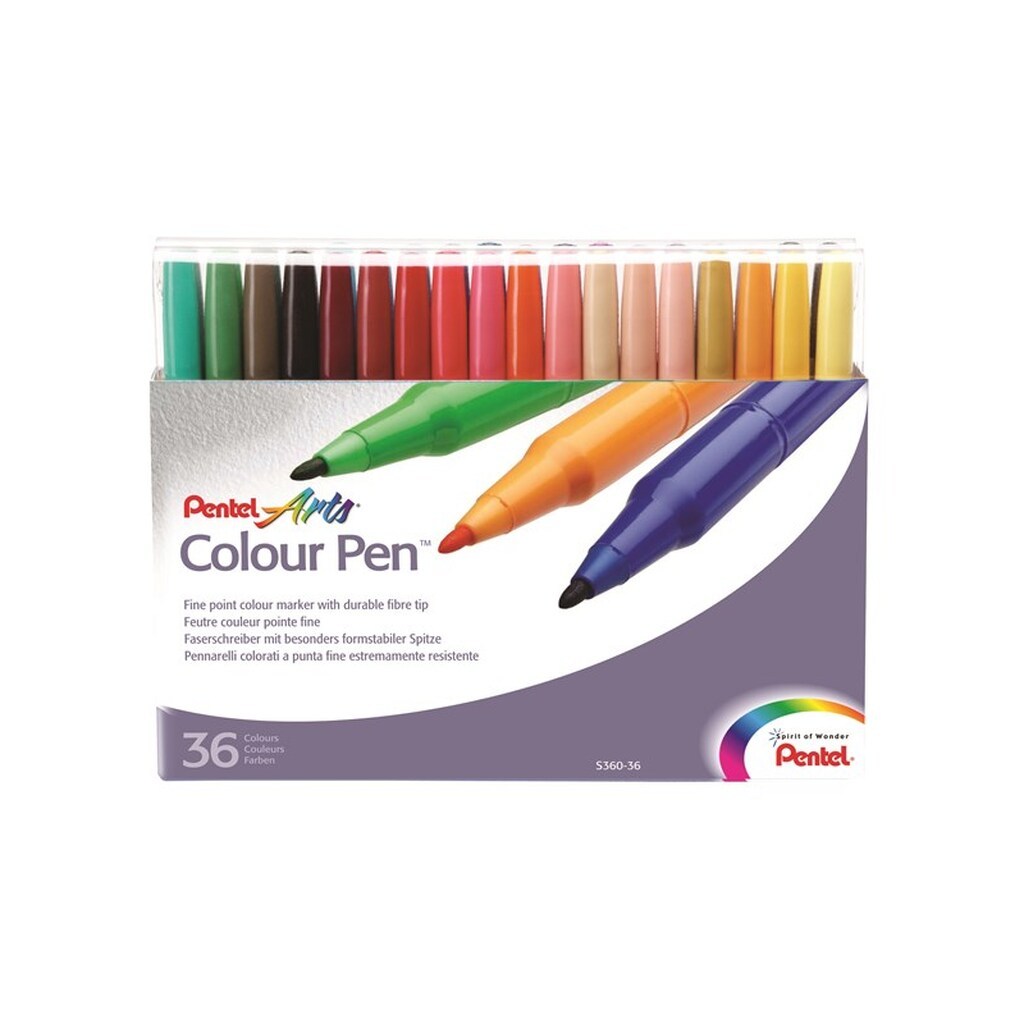Pentel S360-36 Color Pen ass.