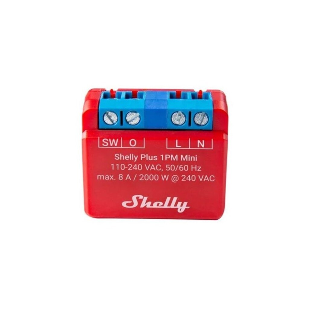 Shelly 1PM Mini (GEN 3) - WiFI relæ med effektmåling (230VAC)