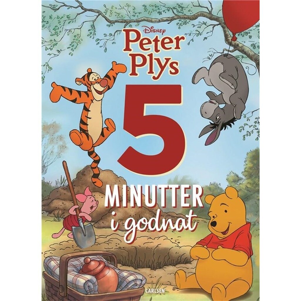 Fem minutter i godnat - Peter Plys - Børnebog - hardcover
