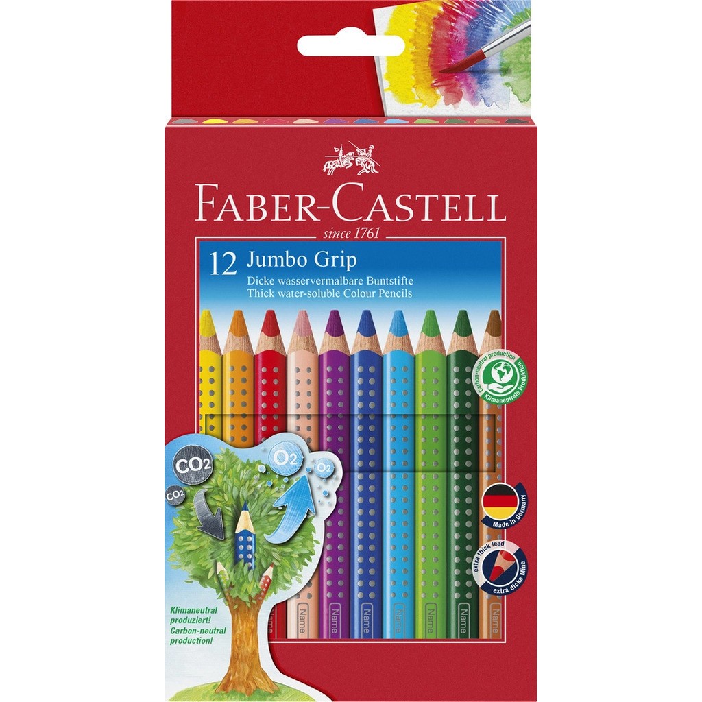Farveblyant grip jumbo Faber-Castell 12