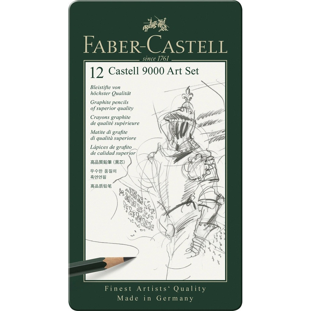 Blyant sæt Faber-Castell 9000 blyant 8b-2h 12 stk