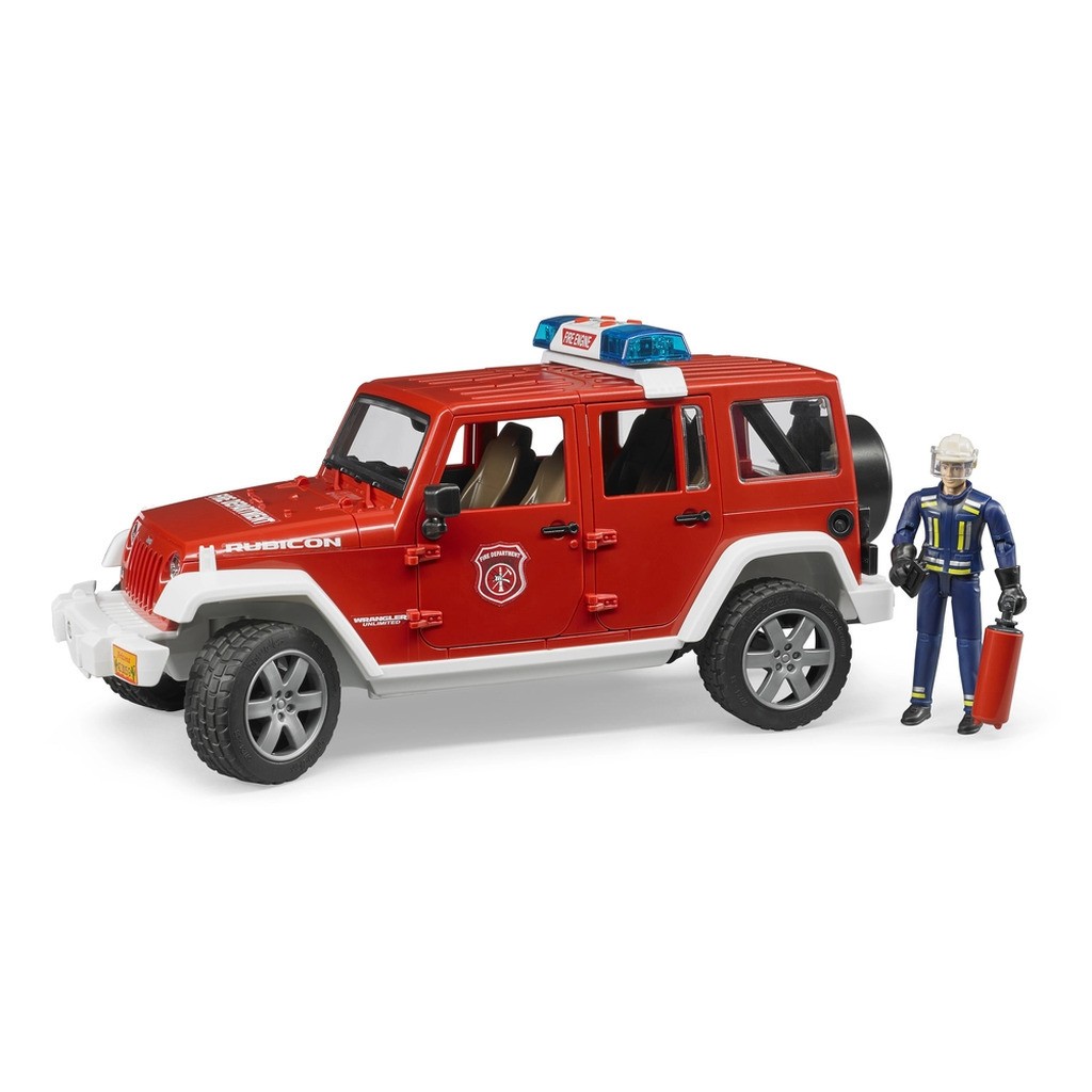 Jeep Wrangler brandvæsen kommandobil med brandmand