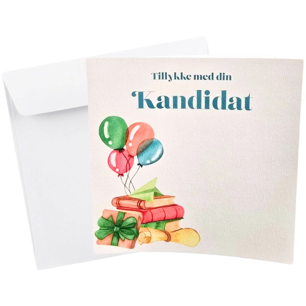 Kort Dobbelt mkonvolut Tillykke Med Din Kandidat
