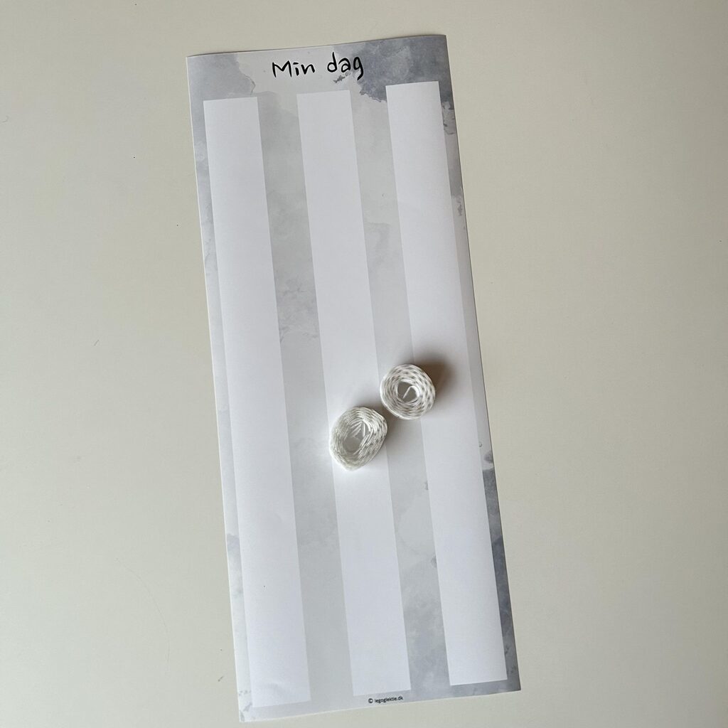 Min dagsplan - KUN plakat og velcro