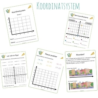 Hæfter om koordinatsystemer - 2 niveauer (Print selv)