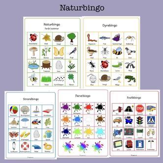 Naturbingo - 5 plader (Print selv)