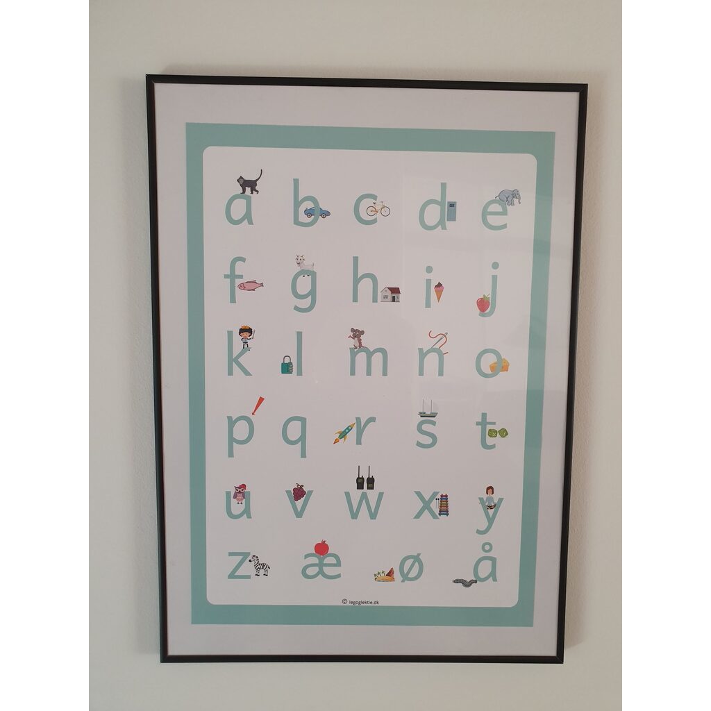 ABC alfabetplakat - lær bogstaver med bogstavplakat