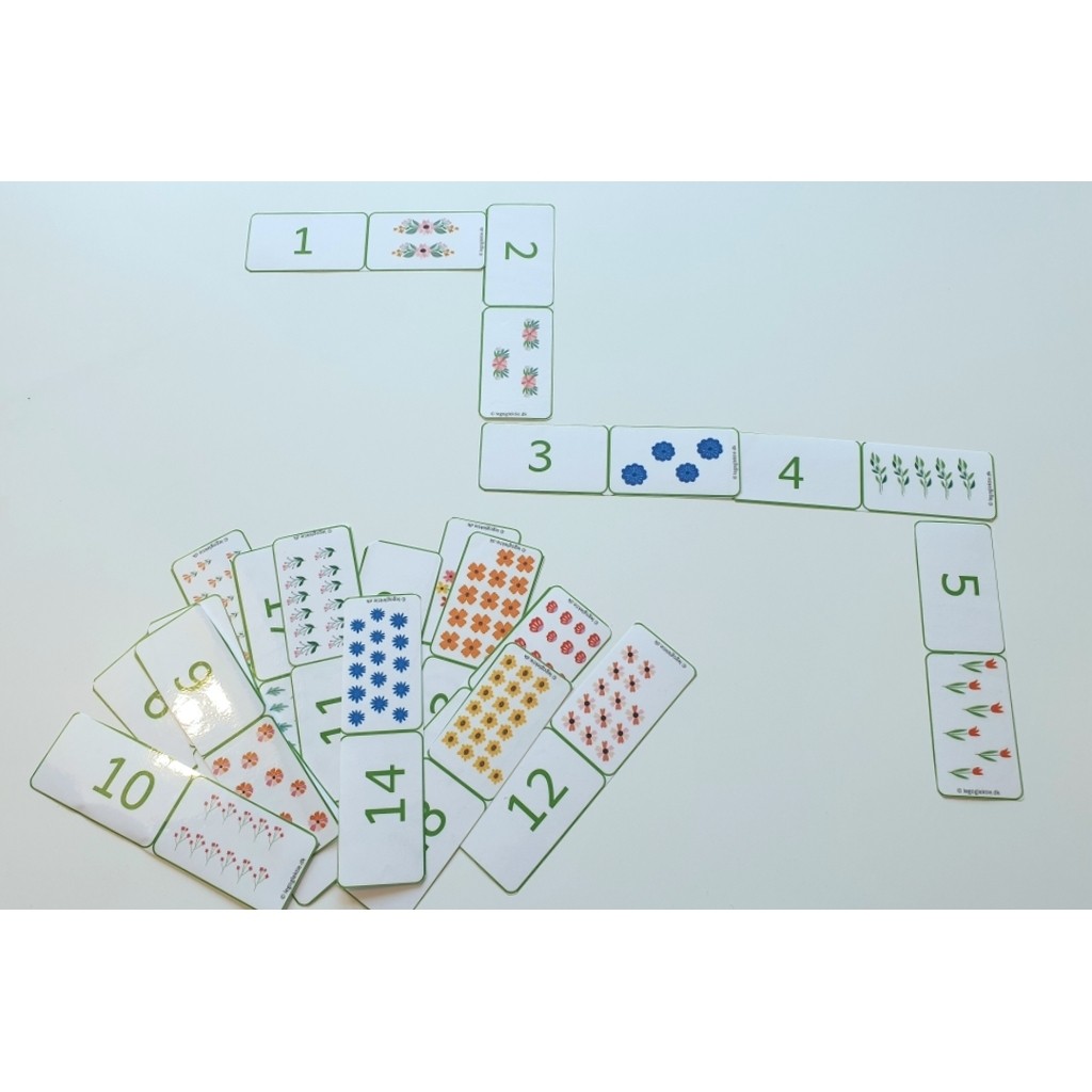 Vendespil og domino med tal og bogstaver