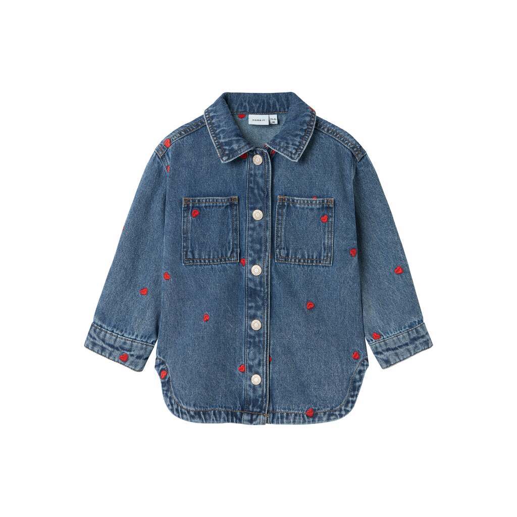 Name It Nina Denim Jacket - Medium Blue DenimHeart - 86 cm