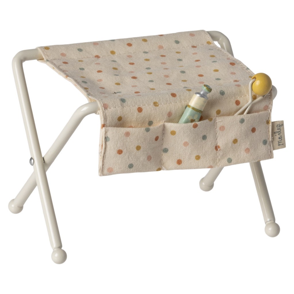 Maileg Puslebord baby mus - Råhvid