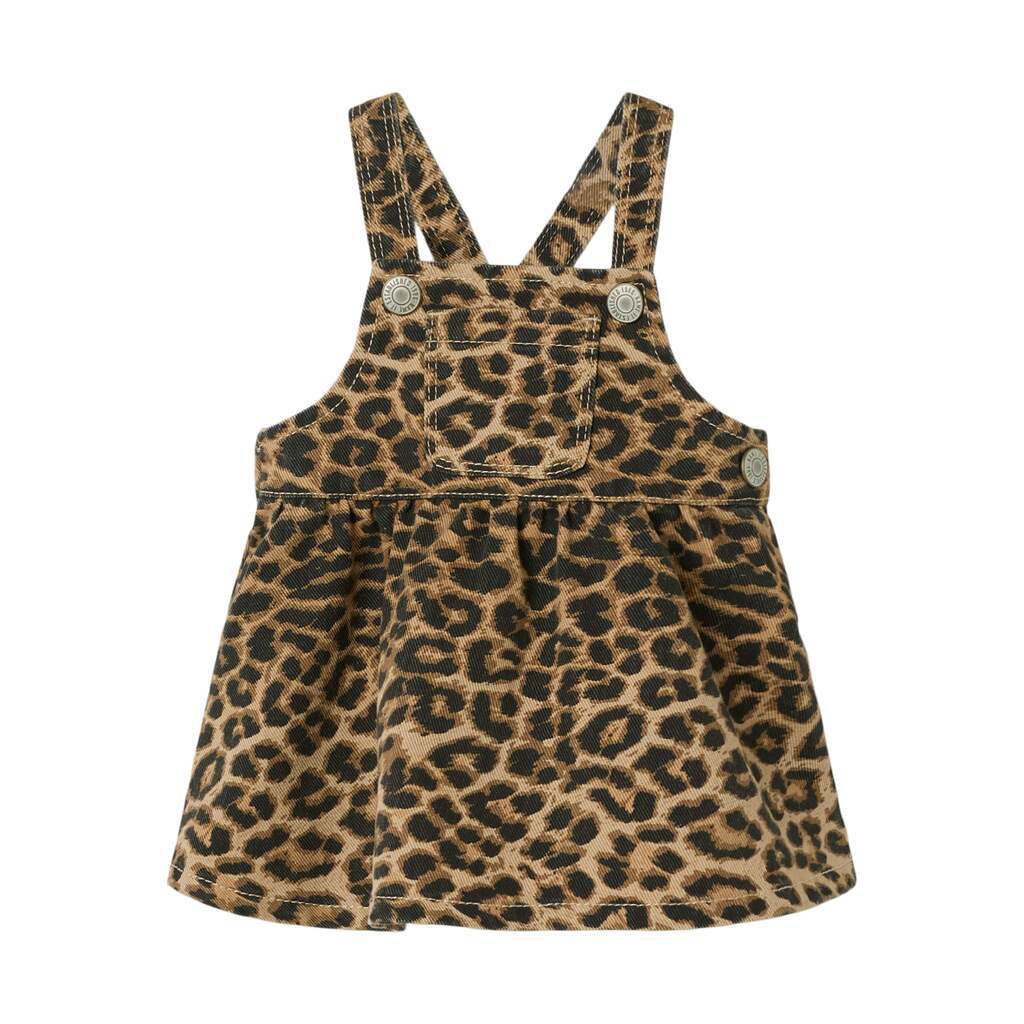 Name It Oda Twill Bibskirt - Silver Mink Leopard - 50 cm
