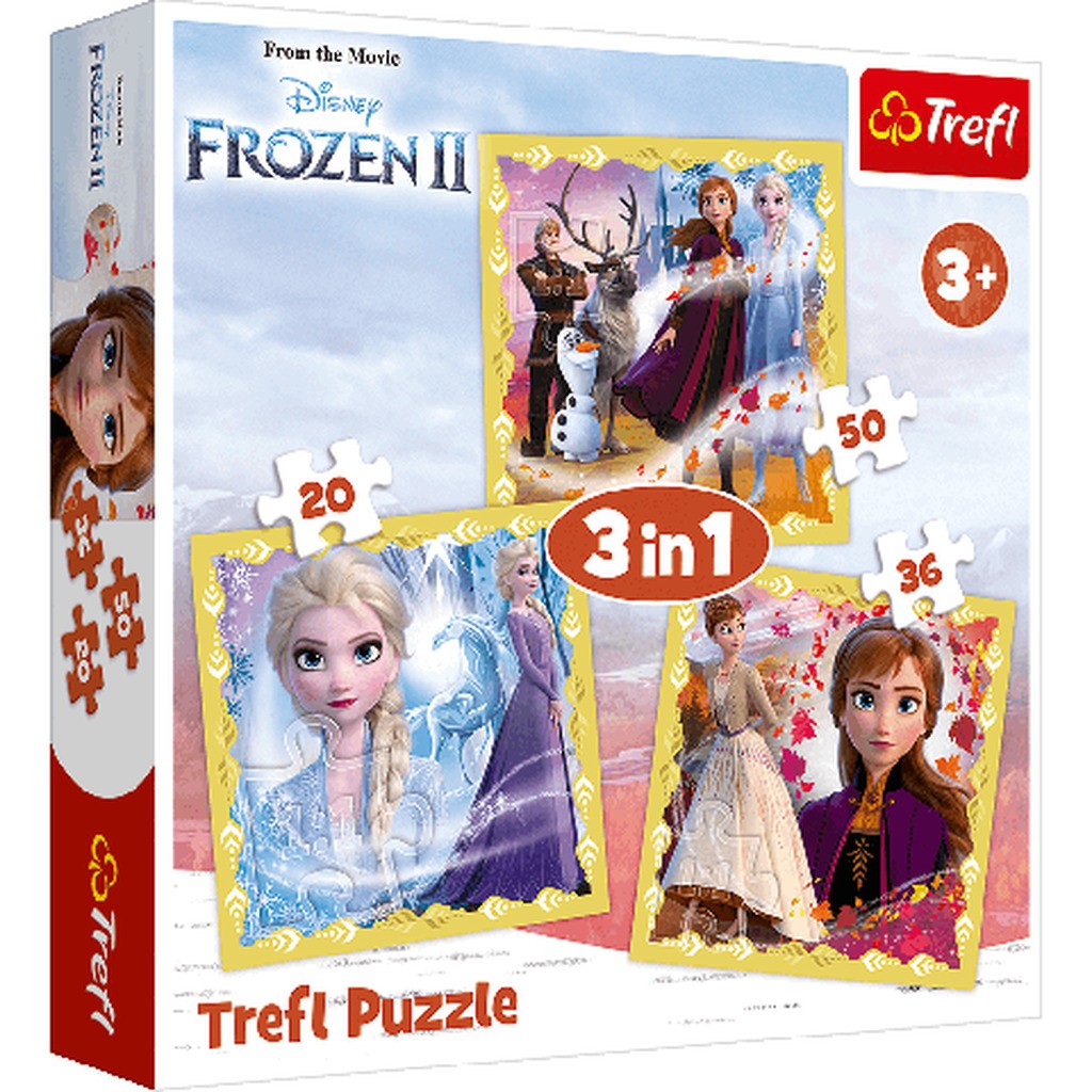 Disney Frost 2 - Anna og Elsa 3-i-1 - 20/36/50 brikker