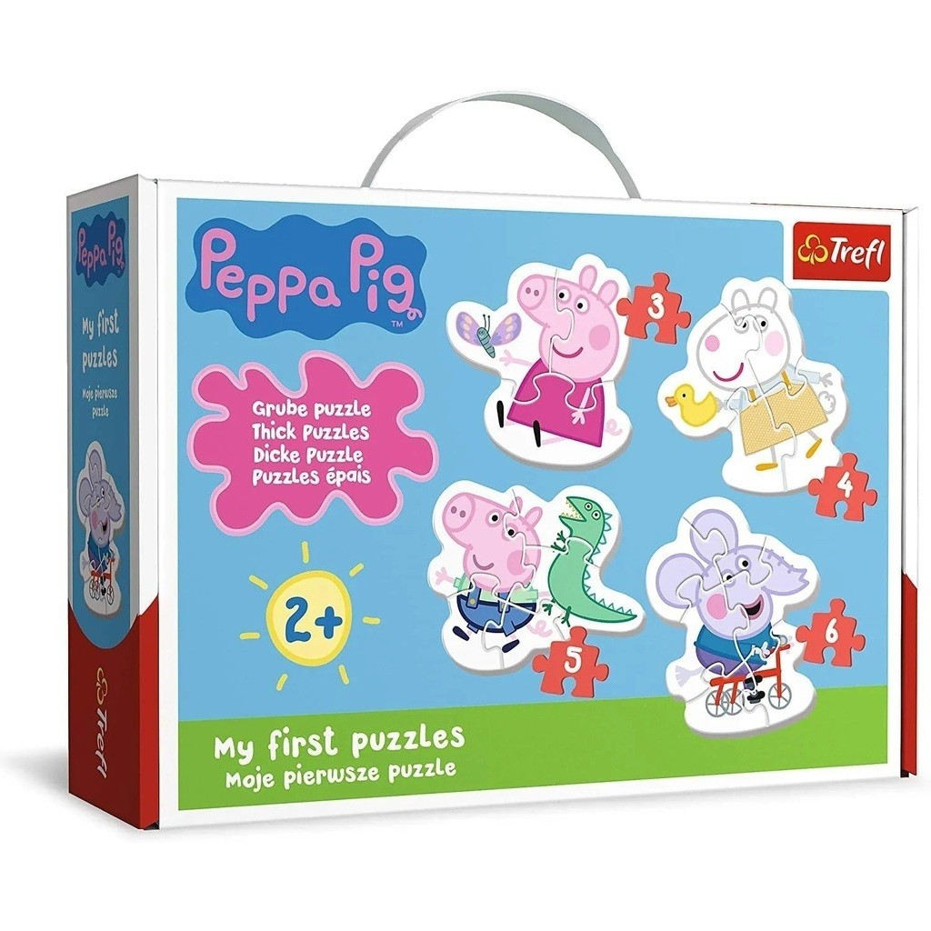 Peppa Pig - My First Puzzles - 3/4/5/6 brikker